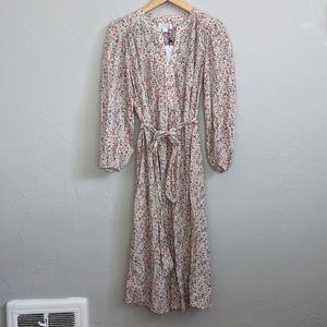 NWT Velvet By Graham & Spencer Cream Floral Maxi Dress